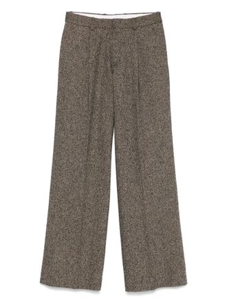 Sandro pleat-detailed trousers - Brown