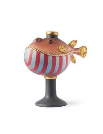 Schubiger M&ouml;bel Kerzenst&auml;nder Kugelfisch Rot H: 21 cm