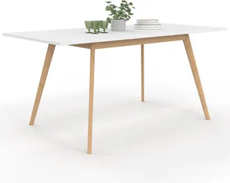 IDMarket Tavolo Scandinavo Allungabile Inga 120-160 Cm Bianco