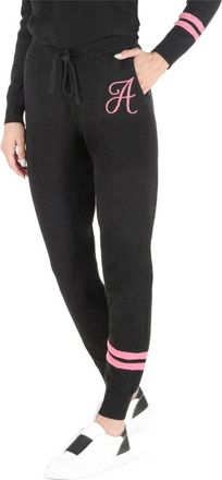 Dee Ocleppo Broeken, Dames, Zwart, XL, Kasjmier, Cashmere Joggers Initial A Relaxed Fit