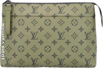 Louis Vuitton Pre-owned Pochette Voyage Souple - Dames - Vintage Clutch - Groen - ONE Size - Vintage