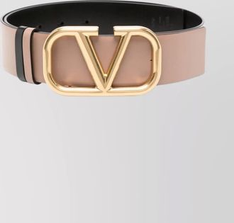 Valentino Garavani reversible calf leather belt with gold-tone buckle