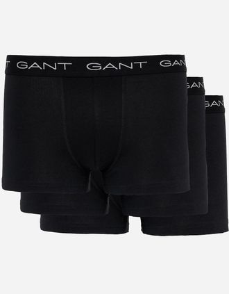 GANT Mens GANT Mens Slim Fit Cotton Jersey Trunks 3-Pack - 5 Black - Size: 33/32/32