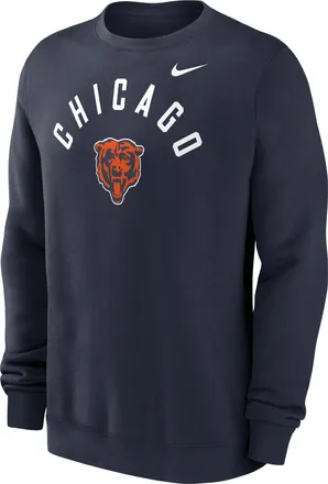 Nike Chicago Bears Club Nike Mens NFL Pullover Crew in Blue | NKPV41L7Q-ANW