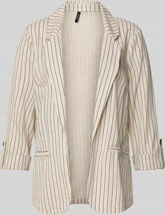 Vero Moda Loose Fit Kurzblazer aus Viskose-Leinen-Mix Modell JESMILO in Beige, Gr&ouml;&szlig;e XS