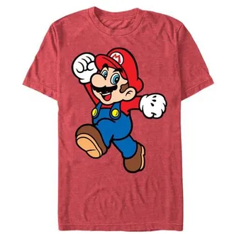Nintendo Mens Nintendo Mario Super Pose Graphic T-Shirt in Red Heather at Nordstrom, Size Xx-Large