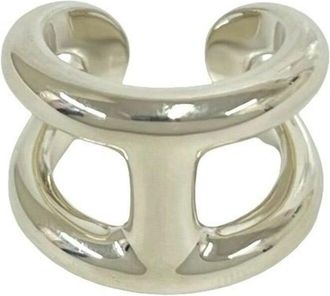Herm&egrave;s Silver Silver 925 Band Ring (Pre-Owned)