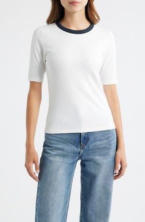 Rag & Bone Slim Fit Ringer T-shirt in White at Nordstrom Rack, Size Xx-Small