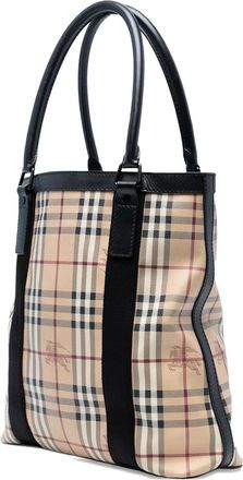 Burberry 2000-2017 Haymarket Check Coated Canvas Vertical tote bag - Brown