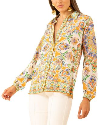 Hale Bob Hale Bob Azariah Long Sleeve Silk Top
