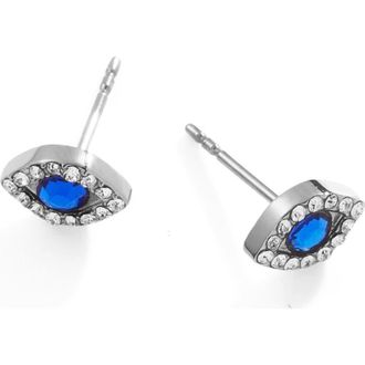 Alex and Ani Evil Eye Mini Stud Earrings in Silver at Nordstrom