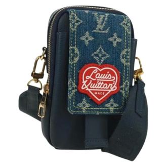 Louis Vuitton Pre-owned Vintage Canvas Crossbody Tas - Dames - Pre-owned - Blauw - Maat: ONE Size