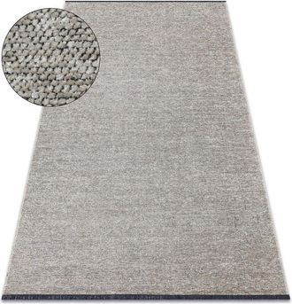 RugsX Rugsx - Carpet florence 24021 One-colour, glamour, flat woven, fringes - beige beige 175x270 cm