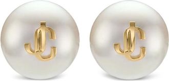Jimmy Choo London Maxi Pearl Studs Earrings