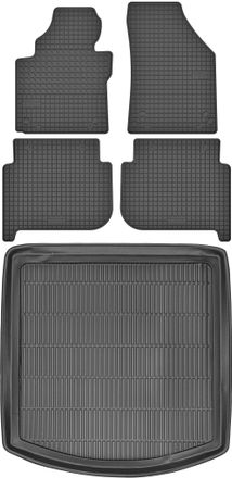OEM Juego De Alfombrillas De Goma Para Coche Y Maletero Para Volkswagen Touran I Minivan (2003-2010)