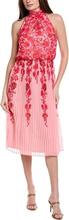 Adrianna Papell Pleated Chiffon Dress