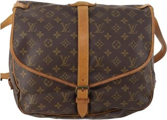 Louis Vuitton Saumur Monogram Canvas Brown Canvas Handbag (Pre-Owned)