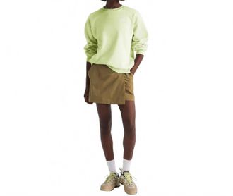 The North Face Evolution Simple Dome Crew Sweatshirt In Lemon Mist
