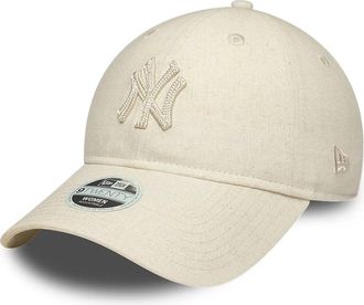 New Era Womens Baseball Cap 9twenty Linen Cream Polyester Hat