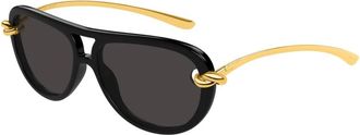 Bottega Veneta Aviator Zonnebril - Dames - Zonnebrillen - Zwart - 58 MM - Accessoires