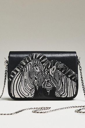 Deepa Gurnani Zebra Clutch