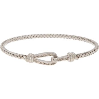 Meshmerise Diamond Hook and Loop Bangle Bracelet - 0.12 ctw in White Gold at Nordstrom Rack