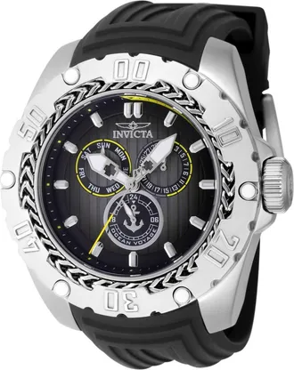 Invicta Ocean Voyage 48019 Herenhorloge - Quartz Uurwerk - Roestvrij Staal met Zwarte Wijzerplaat - 51 mm