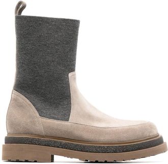 Brunello Cucinelli suede Chelsea boots - women - Suede - 40 - Neutrals