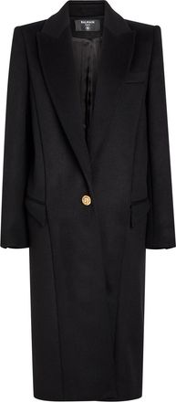 Balmain Wool and Cashmere-blend Coat - Black - 40 (UK12 / M)
