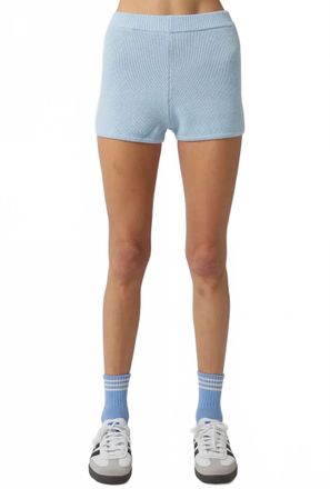 Le Lis Blanc Deux Caitlyn Knit Shorts In Blue