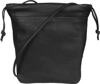 IL BISONTE Stijlvolle Leren Crossbody Tas - Dames - Schoudertassen - Zwart - ONE Size - Leer - Tassen