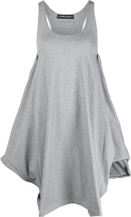 Y / Project Wire twisted cotton-blend minidress - women - Cotton/Elastane - M - Grey