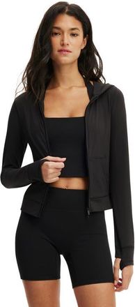 Cotton On Womens Active Ultra Soft Hooded Jacket in Black at Nordstrom, Size Xx-Small