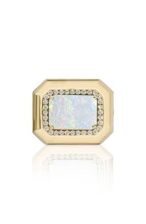 Goshwara Emerald Cut Ring in White Opaque at Nordstrom, Size 7