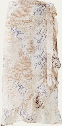 Melissa Odabash Danni Lizard Wrap Skirt