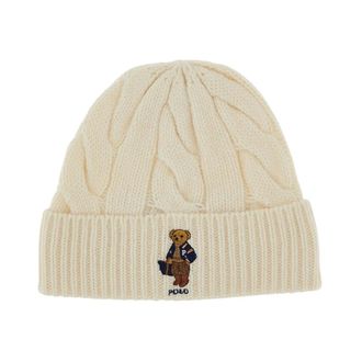 Polo Ralph Lauren Cold Weather Beanie - female - Polo Ralph Lauren - Accessories - White - ONE SIZE - Accessories