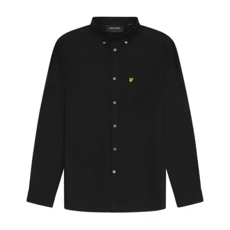 Lyle & Scott Casual Shirts, male, Black, M, Oxford Plain Woven Shirt
