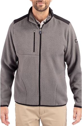 Cutter & Buck Cascade Fleece Jacket in Elemental Grey/Black at Nordstrom, Size Xxx-Large