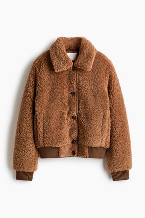 H&M Jacke aus Teddyfleece - Beige