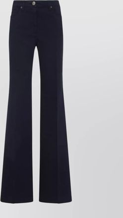 Etro flared leg embroidered back pocket trousers