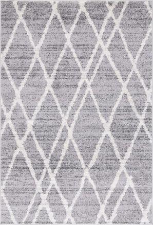 Safavieh Alfombra contempor&aacute;neo de polipropileno blanco/plata, 122 x 183 cm