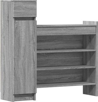 vidaXL Vidaxl - Zapatero madera de ingeniería gris Sonoma 100,5x28x100 cm