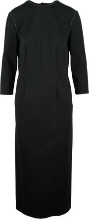 Fabiana Filippi Lange Jurk - Dames - Casual kleedjes - Zwart - M - Kleedjes