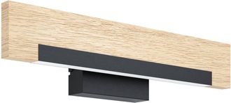 Loops Wall Light Colour Black Brown Shade White Plastic Bulb LED 1x8.5W Included