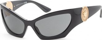 Versace Womens VE4450 60 GB1 87 Fashion Sunglasses - Black - One Size