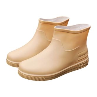 Generic Rain Boots For Women Low Cut Casual Wear Flip Flop Design Classic Style Ideal For Everyday Outfits Perfect With Jeans Ladies Waterproof Low Heel Rain 