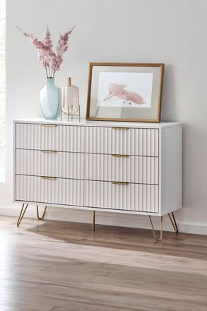 Julian Bowen Murano 6 Drawer Wide Chest in White