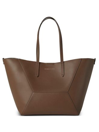 Brunello Cucinelli Borsa tote BC Duo - Marrone