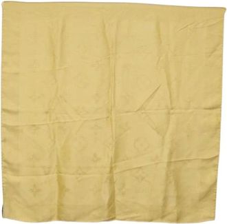 Louis Vuitton Pre-owned Scarves, female, Yellow, Size: ONE SIZE Pre-owned Vintage Silk Scarf