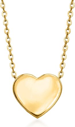RS Pure by Ross-Simons 14kt Yellow Gold Heart Pendant Necklace